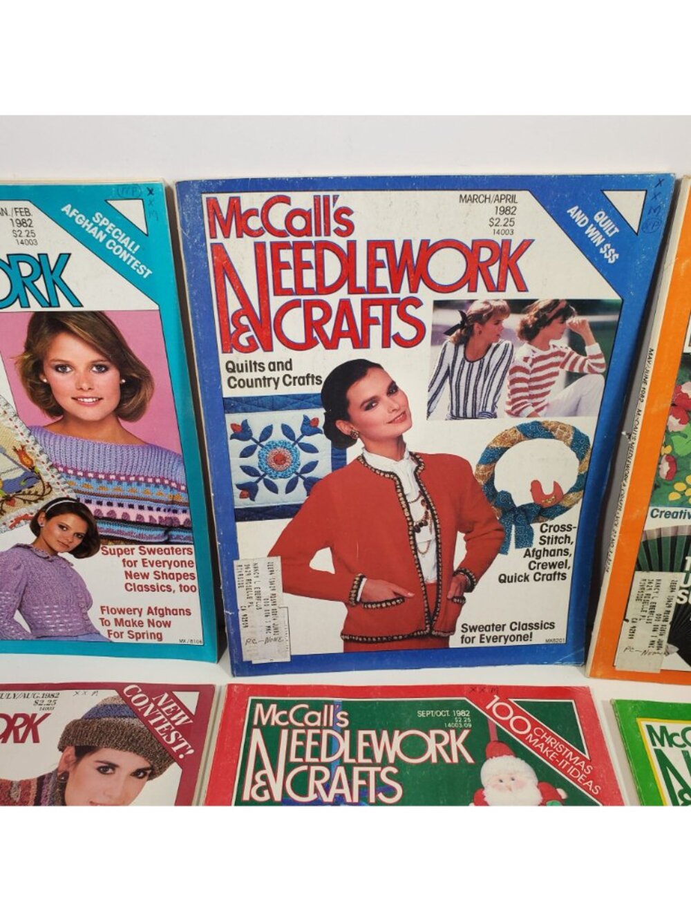 McCalls Needlework Crafts Magazines 6 Lot 1982 Christmas Sewing Knitting 1980s - Picture 4 of 9